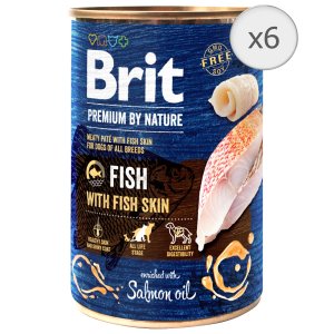 Hrana umeda pentru caini Brit Premium, Fish With Fish Skin, 6