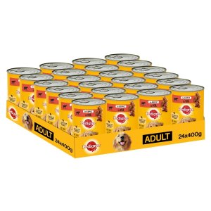 Hrana umeda pentru caini Pedigree Adult, Vita, 24x400g