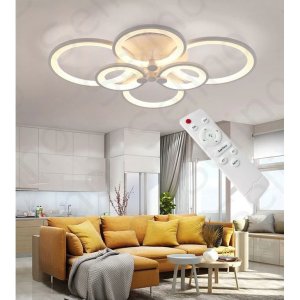 Lustra LED Circle Design 4+2 SLC Selino Concept cu Telecomanda